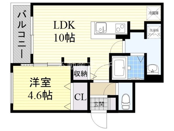 麻生駅 徒歩4分 3階の物件間取画像